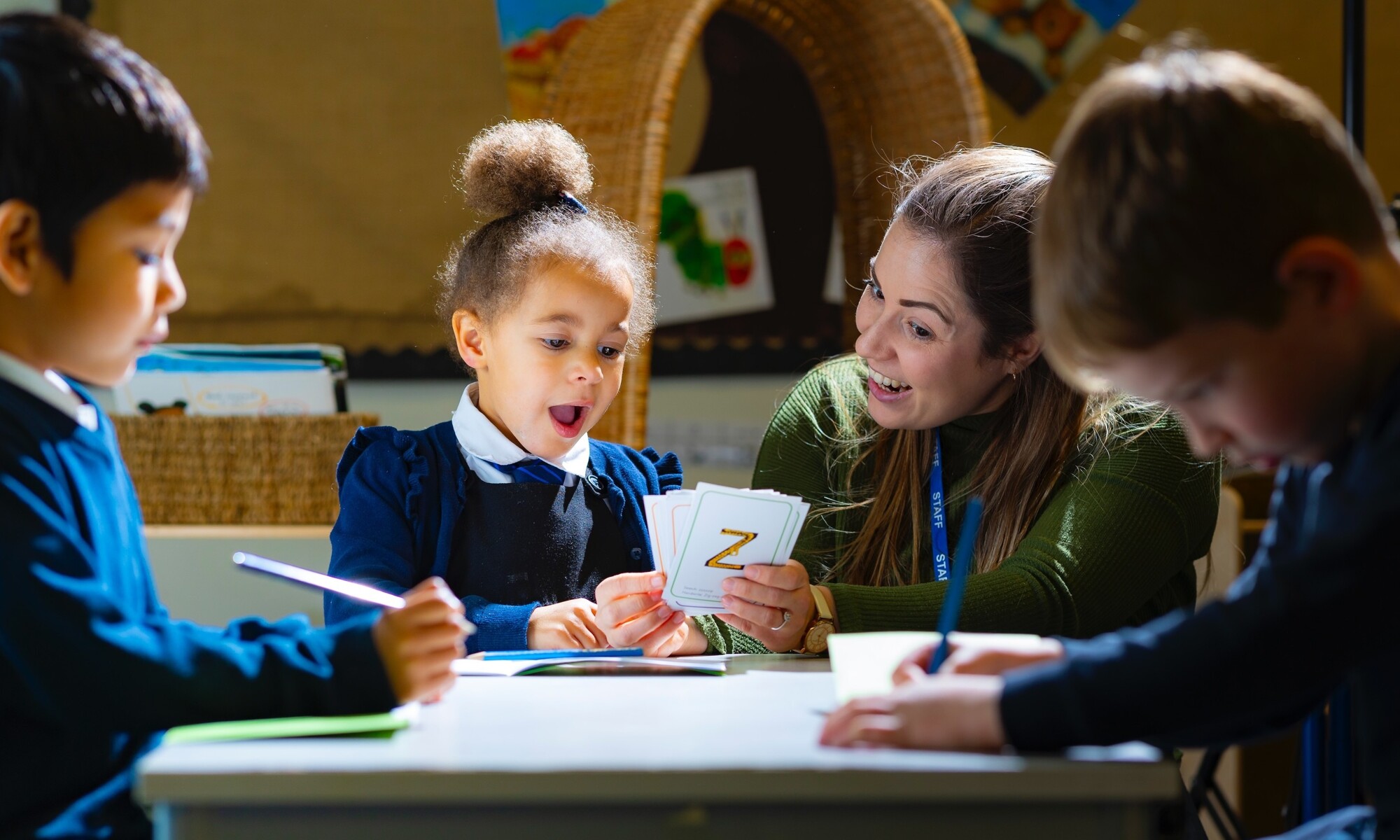 Teacher explaining Phonics